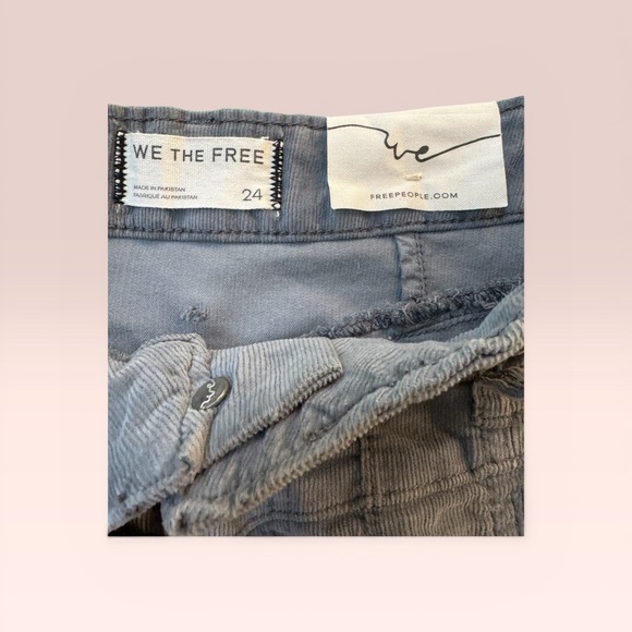 NWT - We The Free Corduroy Stylish High-Rise Pants in Dusty Gray - 24 - Picture 4 of 5